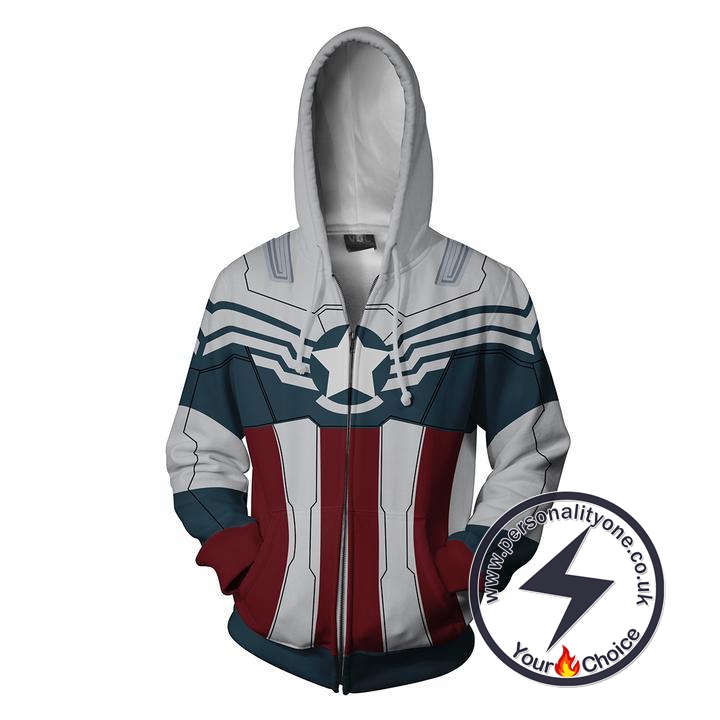 Captain America Hoodie - Sam Wilson Jacket